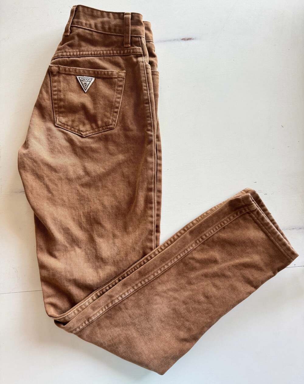 Vintage 90s Guess Brown Straight Leg Jeans size 28